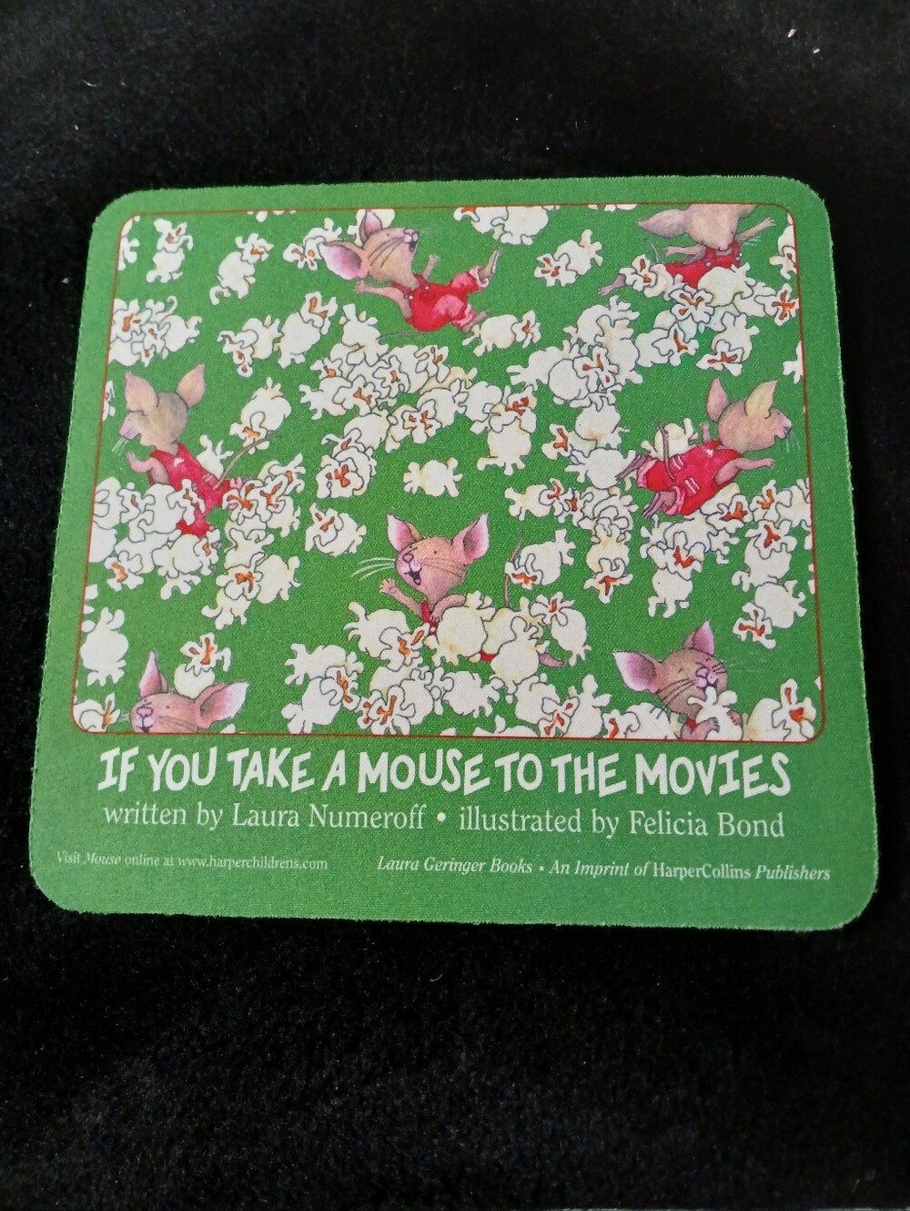 If You Take a Mouse to the Movies by Laura Numeroff Computer Mouse Pad